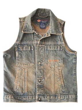 Paco Sport Vintage Y2K 90s Denim Utility Vest